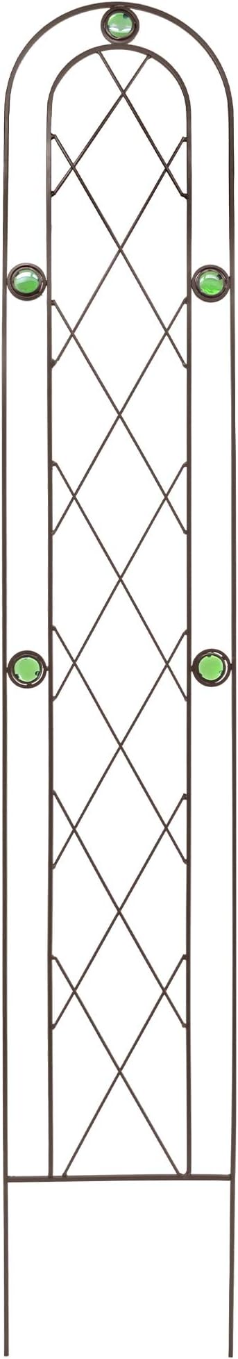 Arcadia Garden Products TR02 Arched Garden Trellis, 5' x 10", Black