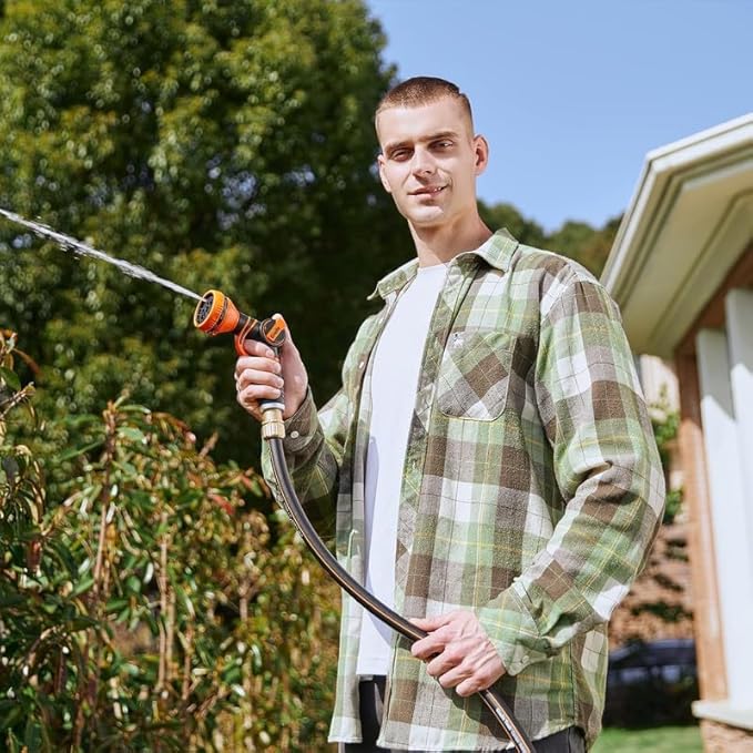 Giraffe Tools Leader Hose 5/8" x 4ft, Custom Length, No Kink, Flexible, Leakproof Water Hose, Double Female Fittings, 600 Burst PSI, 4ft, Black Orange