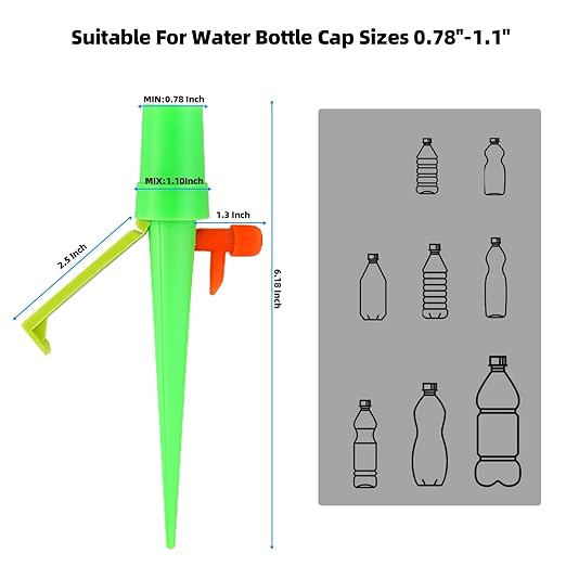 Self Watering Planter Insert Devices, Garden Automatic Watering System, Plant Watering Spikes for Outdoor Plants, Potted Plant Watering System for Vacation(16 PCS)