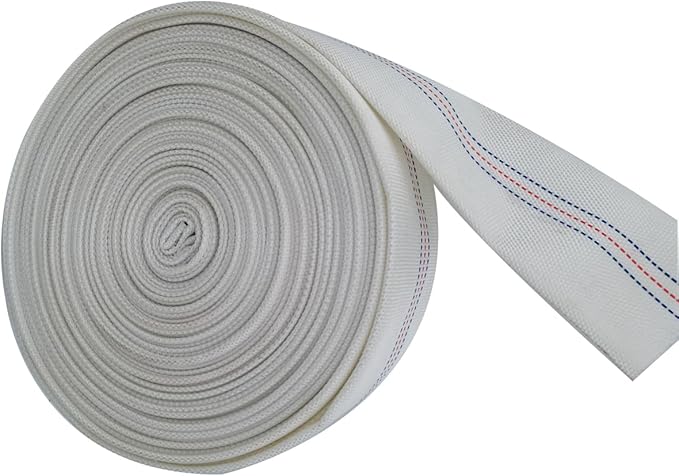 2"×98' Heavy Duty Backwash Water Hose with Clamps Fire Hose Lay-Flat Discharge Pumping Hose Garden Hose Pool Cleaning PVC Weather Resistant Hose for Home Agricultural Irrigation Water Transfer