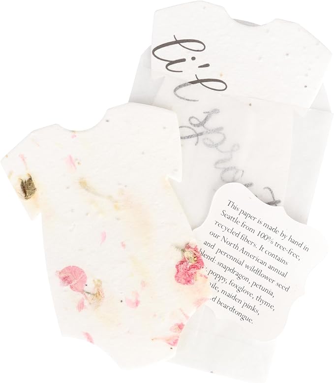 Set of 24 Onesie – Plantable Seed Paper for Weddings, Gifts, and Life Events