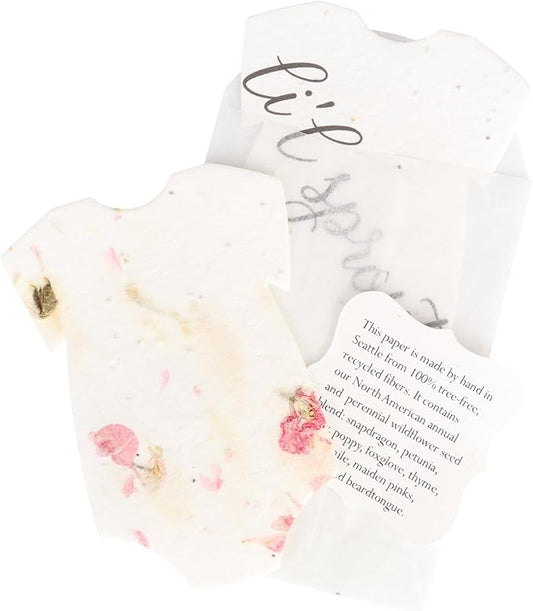 Set of 24 Onesie – Plantable Seed Paper for Weddings, Gifts, and Life Events