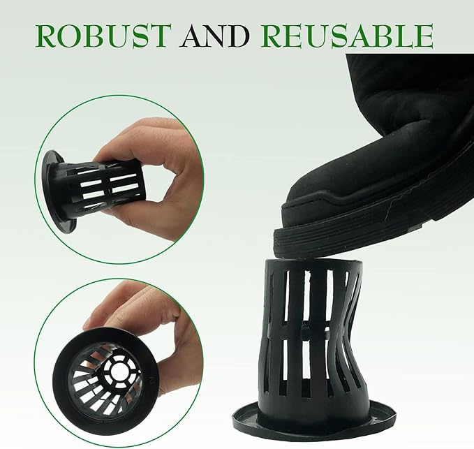 100 Pack 2 inch Net Pots Hydroponics Supplies Cups, Round Wide Lip Design Orchids Aquaponics Garden Slotted Mesh Heavy Duty Net Pot with 20Pcs Plant Labels