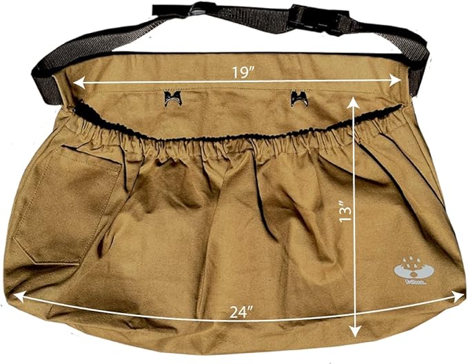 UpBloom Harvest & Weeding Waist Apron with Pockets | Berry Picker/Garden Apron/Foraging Bag for Harvest - Vegetables, Fruits