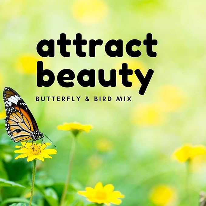 12,000+ Seeds - Protect Monarch Butterflies Wildflower Mix - 27 Wild Flower Varieties - Pollinator - Perennial & Annual Flowers Milkweed, WallFlower, Zinnia - Planting Outdoors Spring, Fall