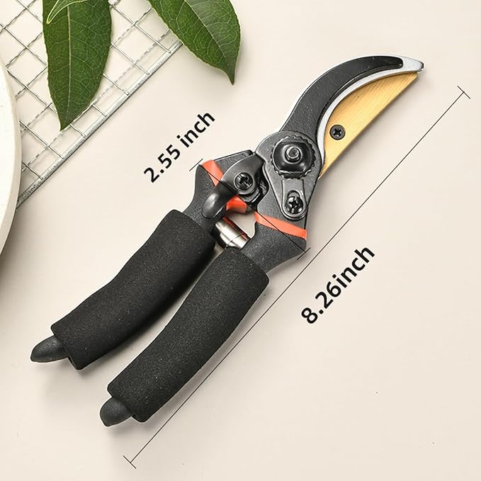 Premium Garden Shears,Ratchet Pruning Shears,8.2" Professional Ratchet Pruning Shears,Reinforced Design Handle,Garden Tool,for Weak Hands and Gardening Gift for Any Occasion