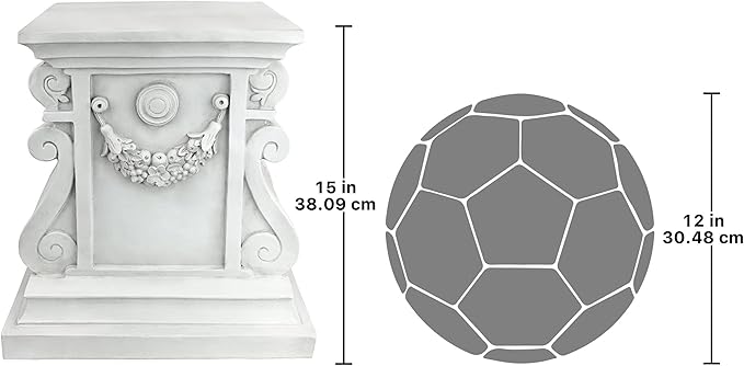 Design Toscano NG314100 Statuary Garden Base Riser, Large, Classic Plinth