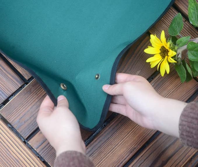 KONMAY Foldable Thicken Repotting Mat Tool Set - 40''X40'' Waterproof Potting Tray, Shovel and Garden Glove for Indoor and Outdoor Transplanting and Soil Mess Control