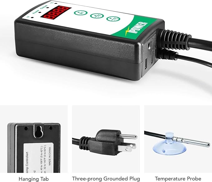 iPower 10" x 20.75" Waterproof Durable Seedling Heat Mat with Controller Warm Hydroponic Plant for Indoor Gardening Germination Starting