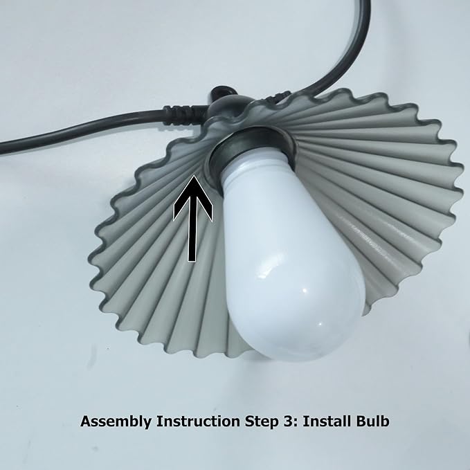 Outdoor LED String Lights 16.4 ft Waterproof Connectable Patio Lights with 10 Bulbs for Backyard Porch Garden Home Holiday Indoor Decoration (Multi-Colored)