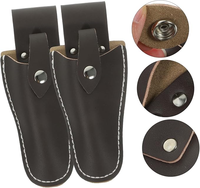 Garden Pruner, Scissor for Gardening Cover Bag PU Leather Pruner Case Scabbard Pliers Leather Case Embroidered Shears Scissor Box