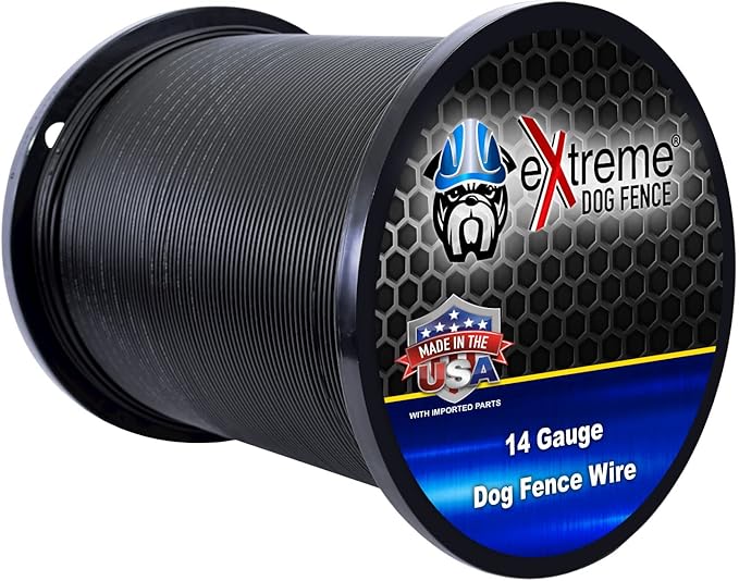 Industrial Grade Dog Fence Wire - 1500 Feet of Thickest Longest Lasting Electric Dog Fence Wire Available -14 Gauge (AWG) UV Resistant and Submersible by eXtreme Dog Fence