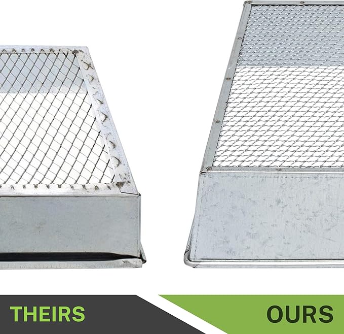 Soil Sifter, 12 x 10 Inch Standard Size with 1/4 Inch Mesh, Includes Work Gloves