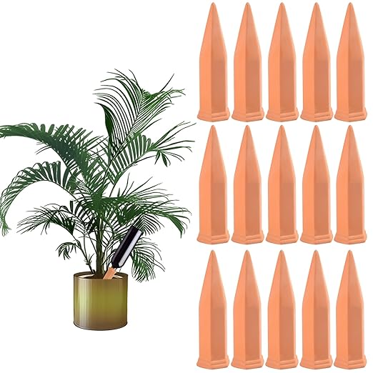15-Pack Plant Watering Devices, Automatic Watering System for Potted Plants, Self Watering Spikes, Plant Water Seepage Device, Water Your Indoor and Outdoor Plants While on Vacation