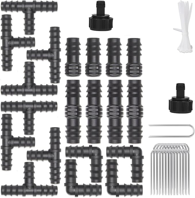 Soaker Hose with Solid Brass Connectors 100 FT for Garden Beds 1/2 Inch Longer Lasting Drip Irrigation Save 70% of Water Various Accessories Great for Lawn and Yard