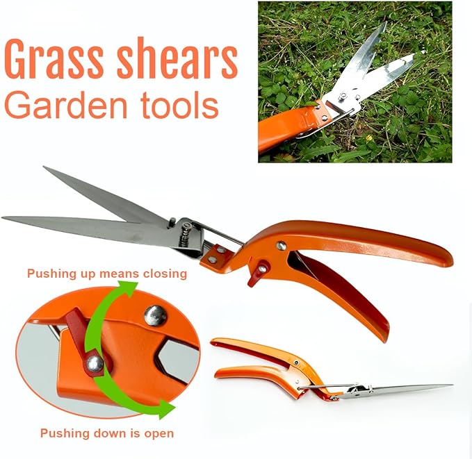 10 Pieces Gardening Tools Set, Ergonomic Handle Sprayer, Pruner,Shears,Grass Cutter,Hand Trowel,Rake,Shovel,Glove,Outdoor Garden Tools with Carrying Suitcase,Ideal Garden Tool Gifts for Women