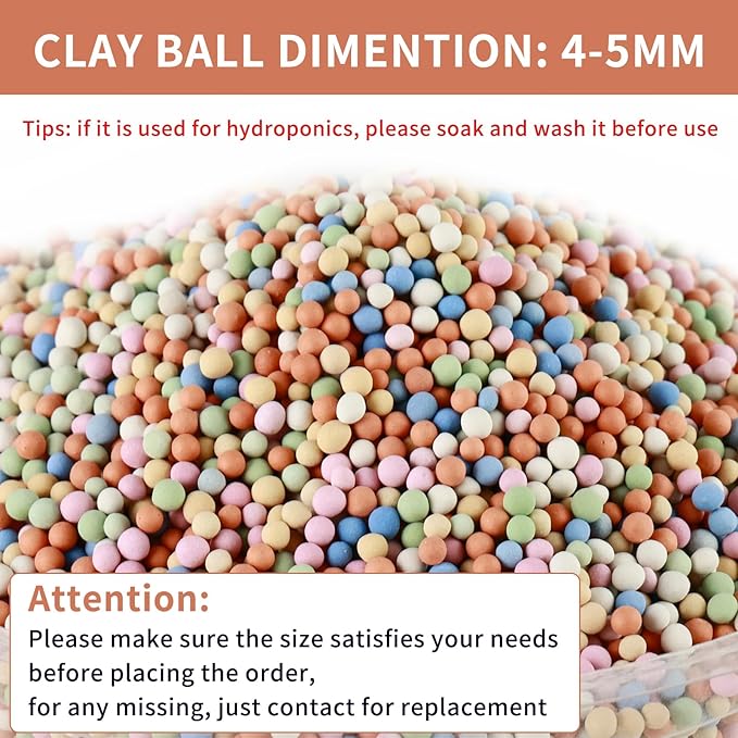4lb LECA Clay Pebbles 4-5MM- Pink Clay Balls for Plants, Leca Balls for Plants, Horticultural Grade for Soil Hydroponics Aquaponics