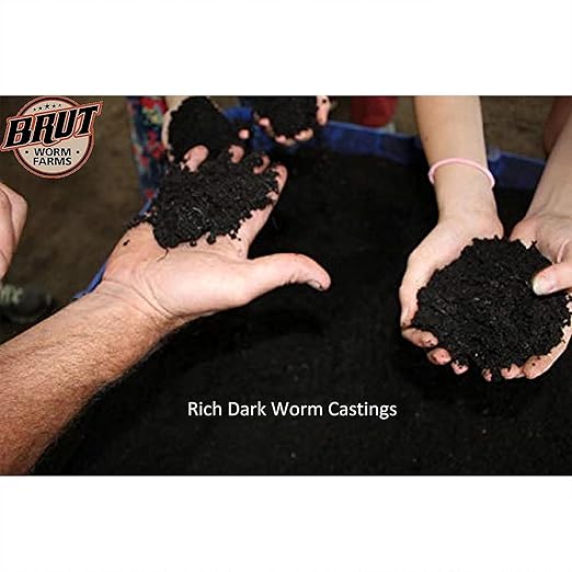 30 Pounds All Organic Fertilizer Worm Castings Filled with Nutrients and Minerals for a Variety of Indoor and Outdoor Plants, 4 Pack