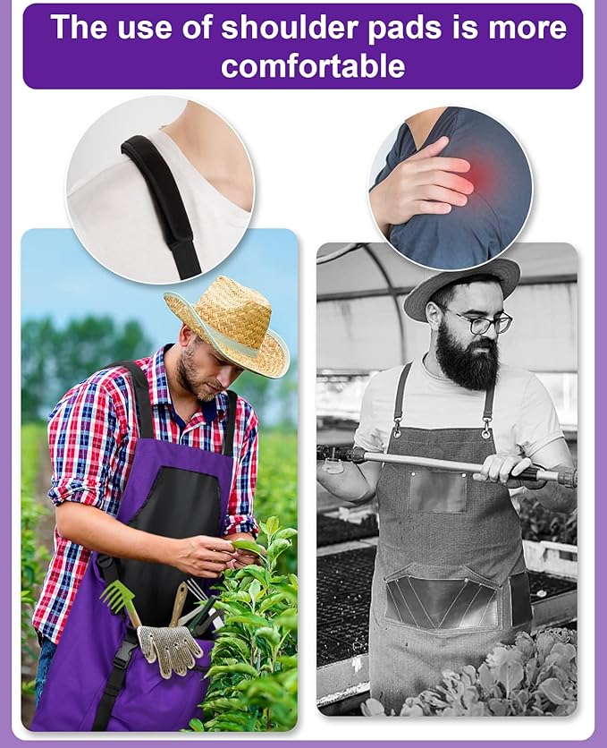 Gardening Apron, with Quick Release Pockets for Harvesting Gardening with Pockets, Water Resistant Apron