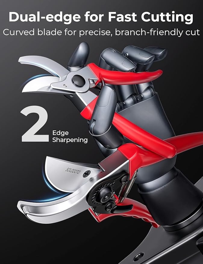 SOLOTODO 8.5" SK5 Bypass Pruning Shears for Gardening Shears, Dual-edge Sharpening Garden Shears Clippers Pruners Scissor, Professional Pruner for Gardening, Garden Tools Gardening Gifts for Women Men