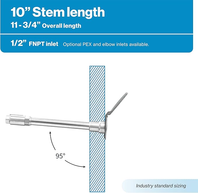 Aquor House Hydrant V1+ Frost Free Outdoor Garden Faucet with Quick-Connect and Anti-Siphon, 10 inch, Slate Gray Polymer