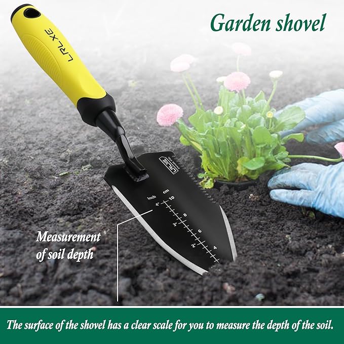 Garden Shovel-Heavy Duty Gardening Hand Trowel,Stainless Steel Garden Trowel with Rubberized Handle,Trowel Gardening Tools for Soil Digging,Transplanting,and Planting(Hand Trowel)