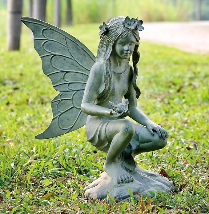 SPI Verdigris Finish Fairy Garden Sculpture Indoor/Outdoor