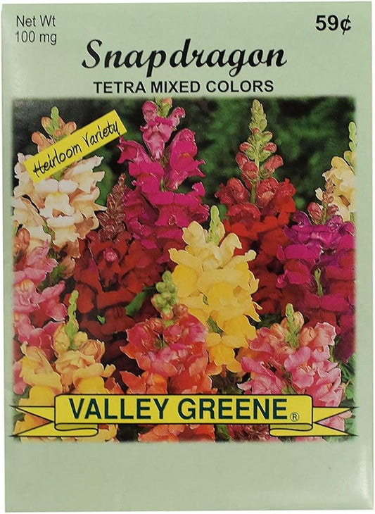 Set of Flower Seed Packets! Flower Seeds in Bulk - Great for Creating The Garden of Your Dreams! (50, Snapdragon - Tetra Mixed Colors)