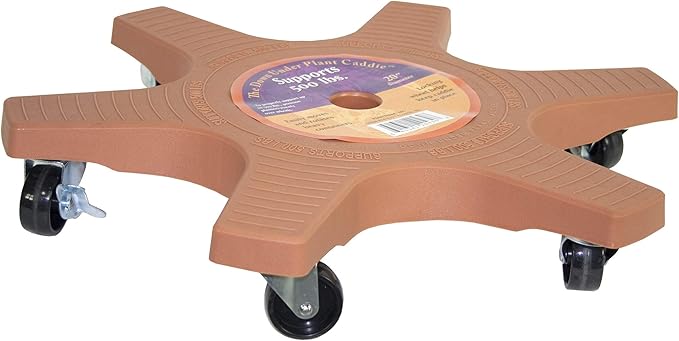 Bosmere S20430 Down Under Plant Caddie, Heavy Duty Plant Stand with Wheels, 500lb Capacity, 20-Inch, Terra Cotta