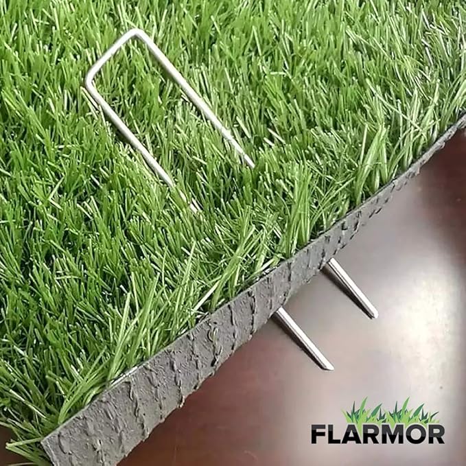 100-Pack 6'' 11 Gauge Heavy Duty U-Shaped Landscape Staples - Landscape Stakes, Garden Staples, Landscape Pins for Weed Barrier, Fabric, Netting, Irrigation Hoses, Ground Mat