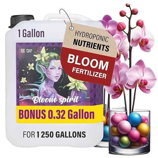 Bloom Fertilizer - Perfect Liquid Fertilizer for Outdoor Plants and Exceptional Liquid Plant Fertilizer Indoor Potted Plants. Soil and Hydroponic Nutrient Solution, Bloom Spirit 0-5-4 1.32 Gallon