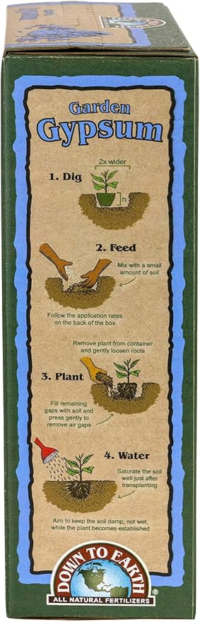 Down to Earth Organic Garden Gypsum Calcium Sulfate, 5 lb