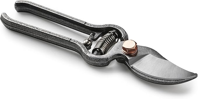 Barebones Pruner - Heavy Duty, Non-Slip Pruning Shears with Durable Blades - Old World Japanese Design, Plant Trimming Scissors - Ideal Houseplant Accessories & Garden Tools