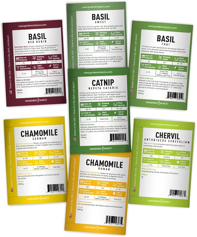 Complete Medicinal Herb Seeds for Planting Collection - 35 Best Herbs Variety Pack for Teas and Home Remedies - Indoor, Outdoor, Hydroponic Herbal Herbalist Seed - Non-GMO, Heirloom Gardeners Basics