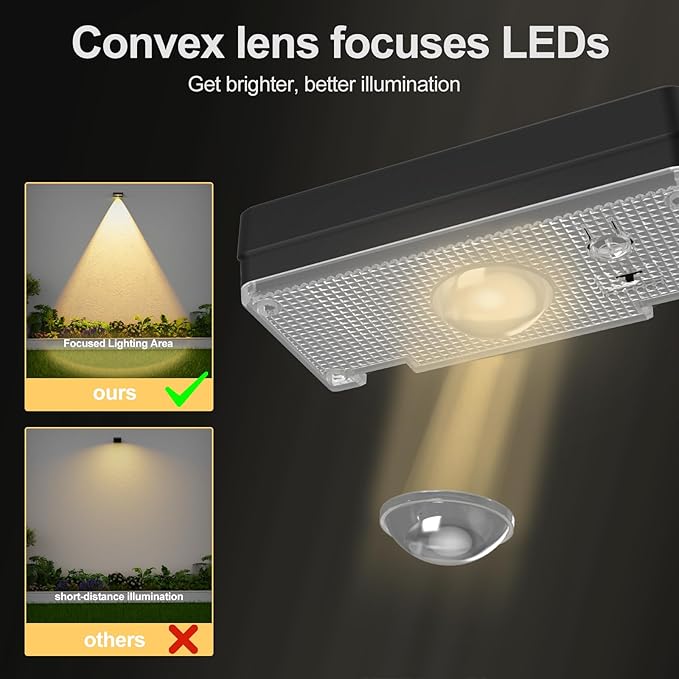 Solar Fence Lights,Fence Lights Solar Powered Waterproof IP65 Multicolor Led 12 Fixed Colors &RGB Color Changing for Pool, Deck, Patio, Porch, Stairs, Holiday(8)