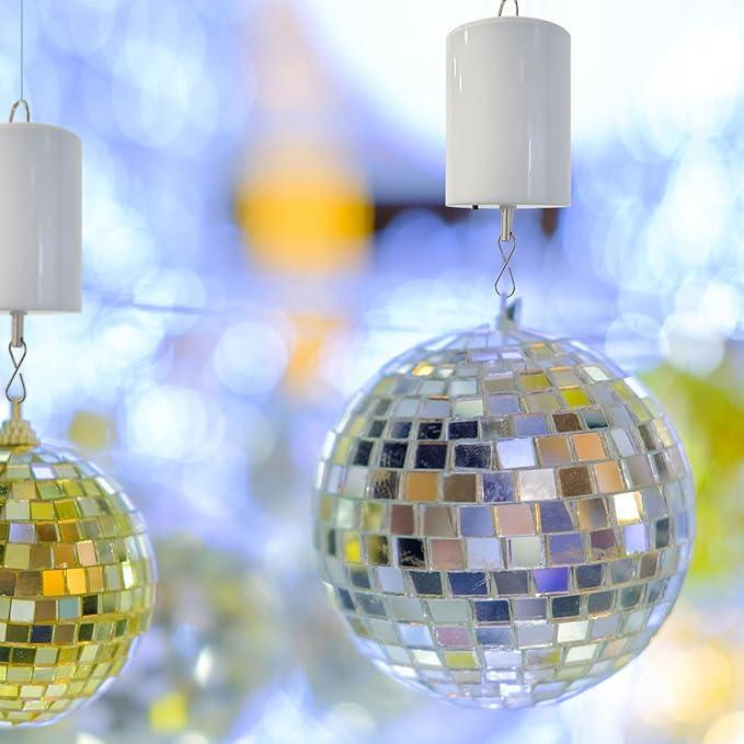 Wind Spinner Motor with Remote Controller,Mobile Battery Operated Motor Hanging Display Motor for Hanging Christmas Ornament Rotating Mirror Ball Baby Crib Wind Chimes Spiral -10 RPM