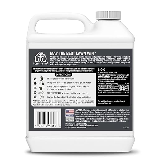 Turf Titan Root Booster Hose End – Lawn Probiotic & Garden Booster – Natural Liquid Probiotic for Lawn Care – Green Lawn Booster for Lawn Maintenance