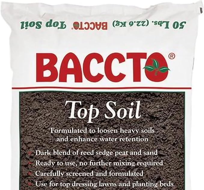 1550P Baccto Top Soil for Lawns, Gardens, and Raised Planting Beds with Reed Sedge, Peat, and Sand, 50 Pounds (8 Pack)