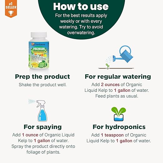 Premium Organic Kelp Concentrate for Citrus Trees - 8 oz - Amplify Citrus Fruit Size and Taste for a Satisfying Harvest