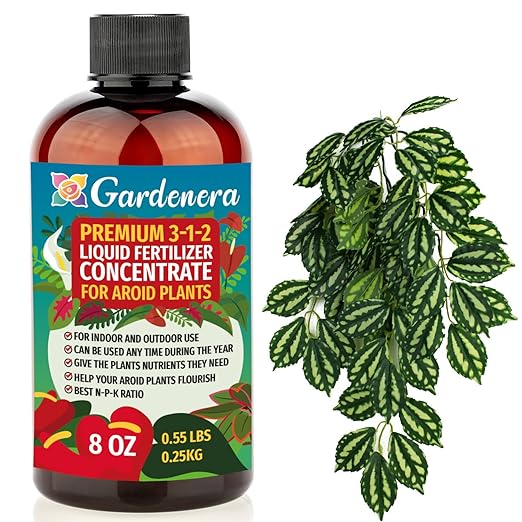 Premium Liquid AROID Plant Fertilizer - 3-1-2 Concentrate for Indoor Plants and Flowers by Gardenera | Organic Plant Food for AROIDS - 8oz
