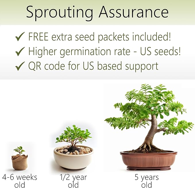 Bonsai Starter Kit – 2X Bonsai Tree | Complete Indoor Starter Kit for Growing Bonsai Plants with Tools & Planters – Gardening Gifts for Women & Men