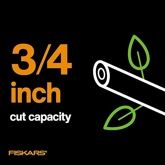 Fiskars Pruning Shears, Bypass Pruner that Cuts Through Stems up to 3/4-Inch, PowerGear Technology For More Power on Every Cut