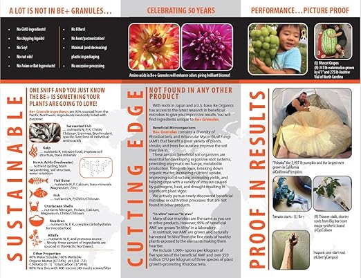 2.2 lb (1 kg) Be+ Granular Bio-Fertilizer +Amino Acids +Beneficial Microbes