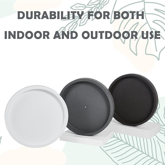 12.6 Inch Planter Caddies Rolling Saucer Caddy with Wheels, Heavy Duty Wheeled Stand for Potted Plant, Round Coaster Roller Base Tray with Casters, Flower Pot Dolly Holder for Indoor Outdoor