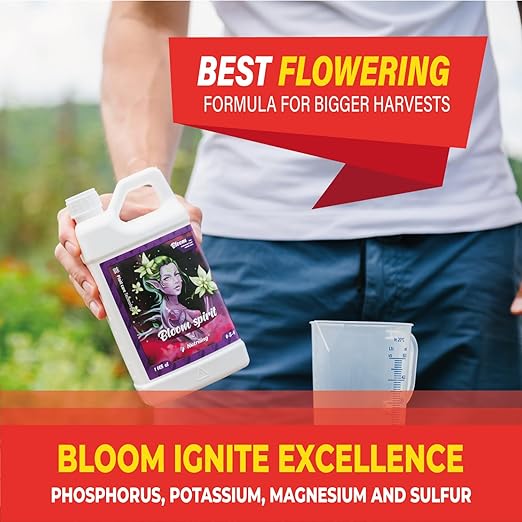 Bloom Fertilizer - Perfect Liquid Fertilizer for Outdoor Plants and Exceptional Liquid Plant Fertilizer Indoor Potted Plants. Soil and Hydroponic Nutrient Solution, Bloom Spirit 0-5-4 1.32 Gallon