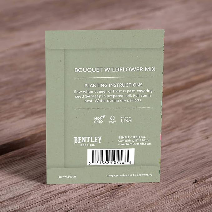 BENTLEY SEED CO. Oh Baby Seed Packets|Girl or Boy Baby Shower Favors for Guests | 25 Wildflower Seed Packets | Pre-Filled | Bouquet Wildflower Mix | Non-GMO Seeds | Gender Neutral | Eco-Friendly Gift
