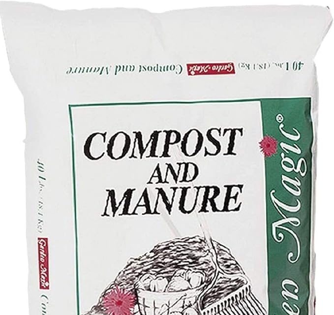 40 Pound Garden Magic Compost and Manure with Odor Free Blend and Naturally Moist and Fibrous for Lawn and Garden