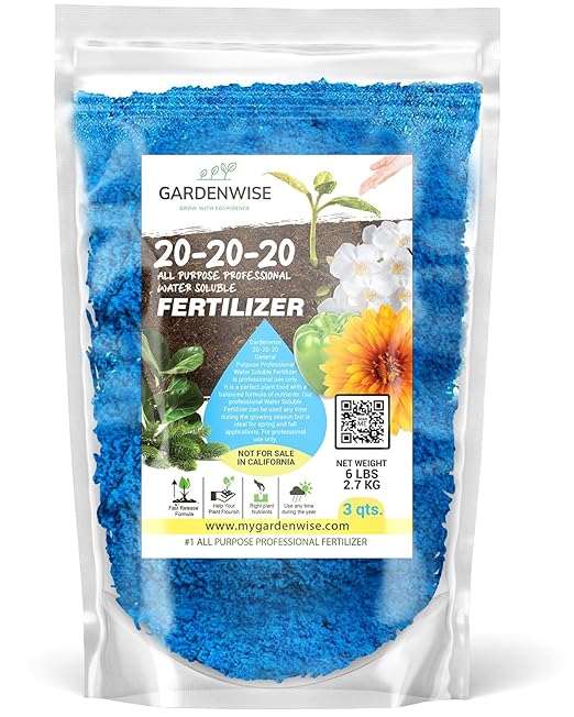 20-20-20 Water-Soluble Fertilizer – Powder for Liquid Plant Food for Indoor & Outdoor Plants, Orchids, Vegetables, Lawns, Flowers – 20 20 20 Fertilizer (3 QUARTS)
