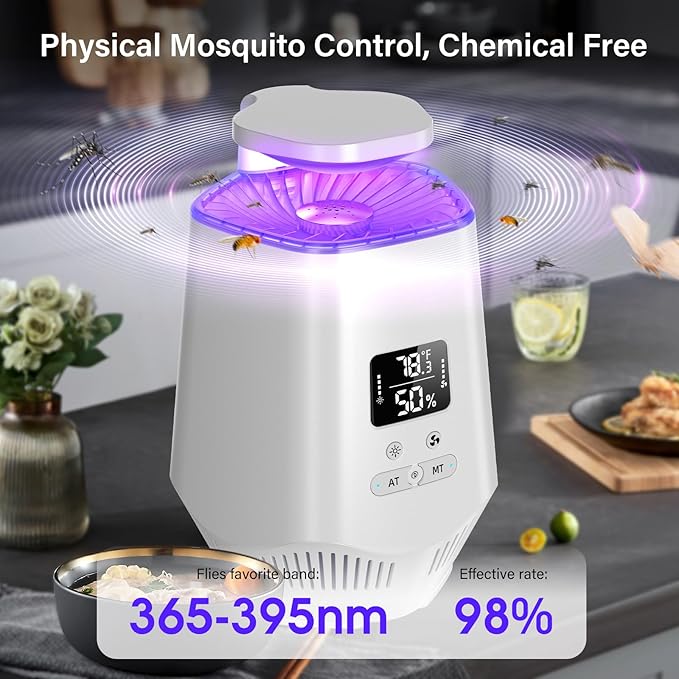 Fruit Fly Traps for Indoors, Fooxem Gnat Traps for House Indoor Fly Trap Indoor, Effective Fruit Fly Traps Bug Zapper Indoor Mosquito Trap for House Plant Pest Control with 10 Sticky Boards
