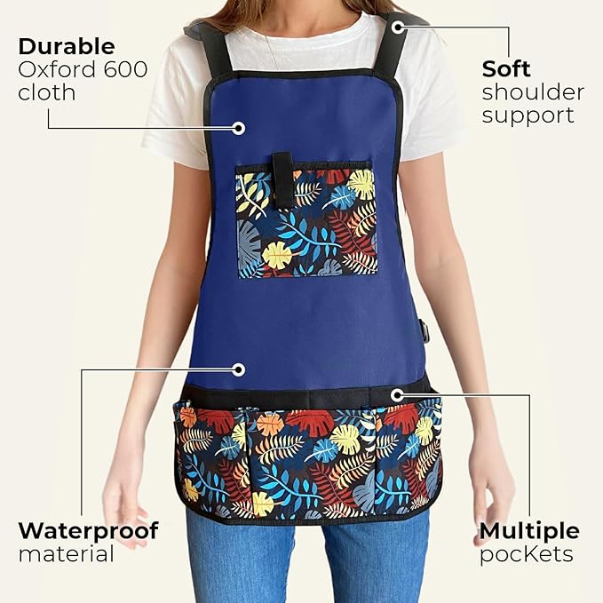 Garden Aprons for Women with Pockets - Gardening Apron - Florist Apron - Gifts for Gardeners, Artist, Painting, Art